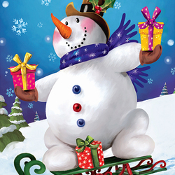 Пазл: Снеговичок