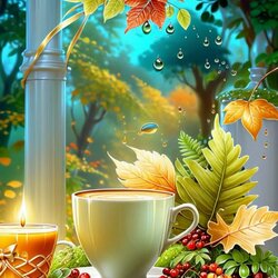 Пазл: Осенний кофе