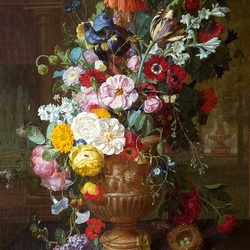 Пазл: Букет цветов в вазе