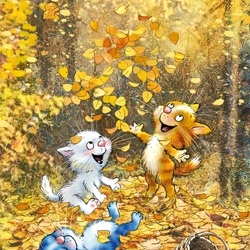 Пазл: Осенняя забава