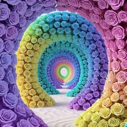 Пазл: Тоннель из роз