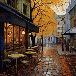 Пазл: Разбросал октябрь листья