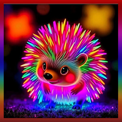 Пазл: Светящийся ёжик