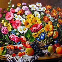 Пазл: Букет осенних цветов