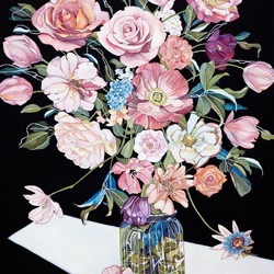 Пазл: Букет цветов в вазе