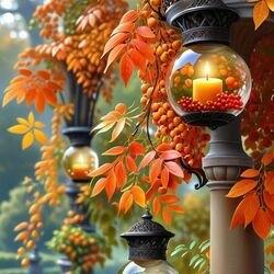 Пазл: Осенние свечи