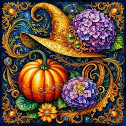 Пазл: Тыква и шляпа