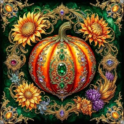 Пазл: Тыква с изумрудом