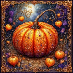 Пазл: Тыква и физалис