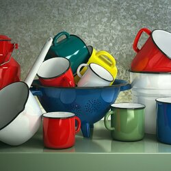 Пазл: Эмалированная посуда