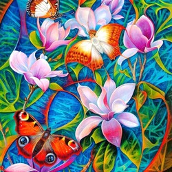 Пазл: Танцующие бабочки
