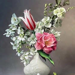 Пазл: Букет цветов в вазе