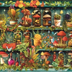 Пазл: Осенние полочки