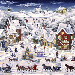 Пазл: Рождественский парад саней 