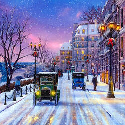 Пазл: Париж в канун Рождества