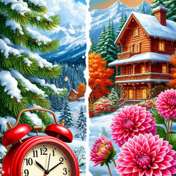 Пазл: Осень - Зима