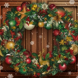 Пазл: Венок к Рождеству