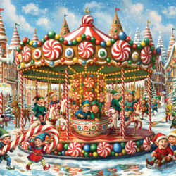 Пазл: Рождество в пряничном городе