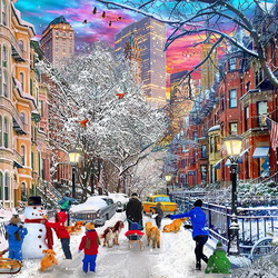 Пазл: Снежный день 