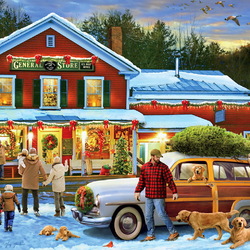 Пазл: Покупки к Рождеству 