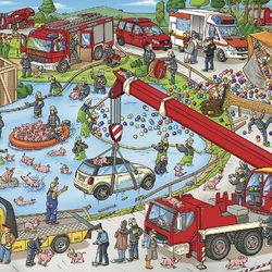 Пазл: Спасатели на ферма