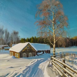 Пазл: Зимними дорожками