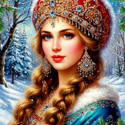 Пазл: Девушка - Январь