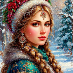 Пазл: Девушка - Февраль