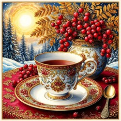 Пазл: Зимний чай