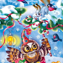Пазл: Новый год в лесу 