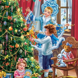 Пазл: Новый год со Снегурочкой 