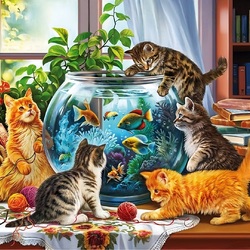 Пазл: Пушистые проказники 