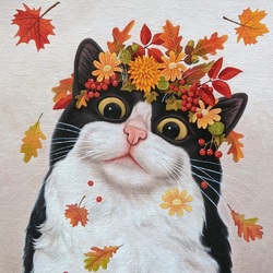 Пазл: Осенний котик