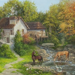 Пазл: Утро на мельнице