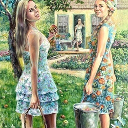 Пазл: Яблочки наливные