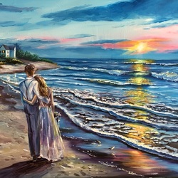Пазл: Вечерняя прогулка по побережью