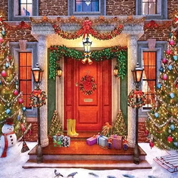Пазл: Рождество у дверей 