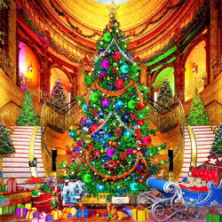 Пазл: Рождественская гостиная