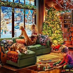 Пазл: За окном праздник 