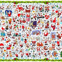 Пазл: Зимние наклейки