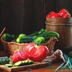 Пазл: Огурчики и помидорчики