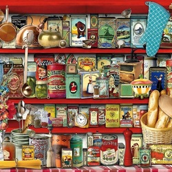 Пазл: Шкафчик с продуктами