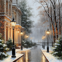 Пазл: Зима в городе