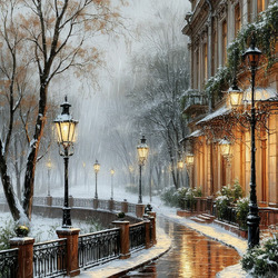 Пазл: Зима в городе