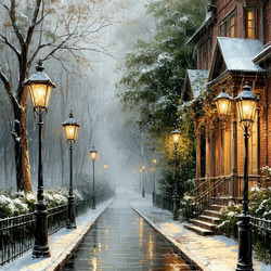 Пазл: Зима в городе