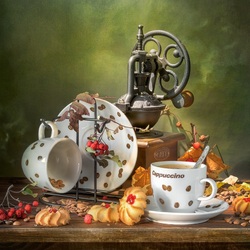 Пазл: За кофейком