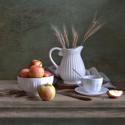 Пазл: С белой посудой