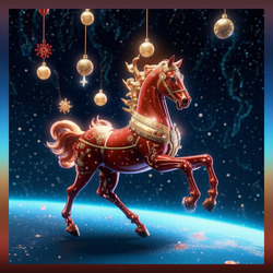 Пазл: Новогодняя лошадка