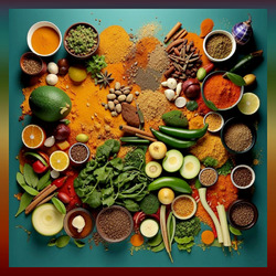 Пазл: Специи и фрукты