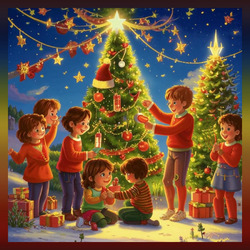 Пазл: Подарки у ёлки